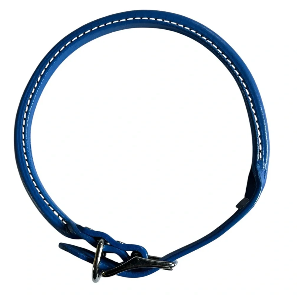 NWT Auburn Leathercrafters Rolled Leather Dog Collar 18-22”